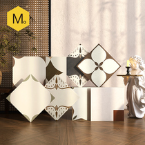 Momojia French medieval style bathroom tiles retro brown bathroom small tiles 200 toilet kitchen floor tiles