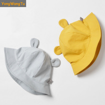 Baby cute fisherman hat spring and autumn summer thin male baby sunshade hat girl ear basin hat