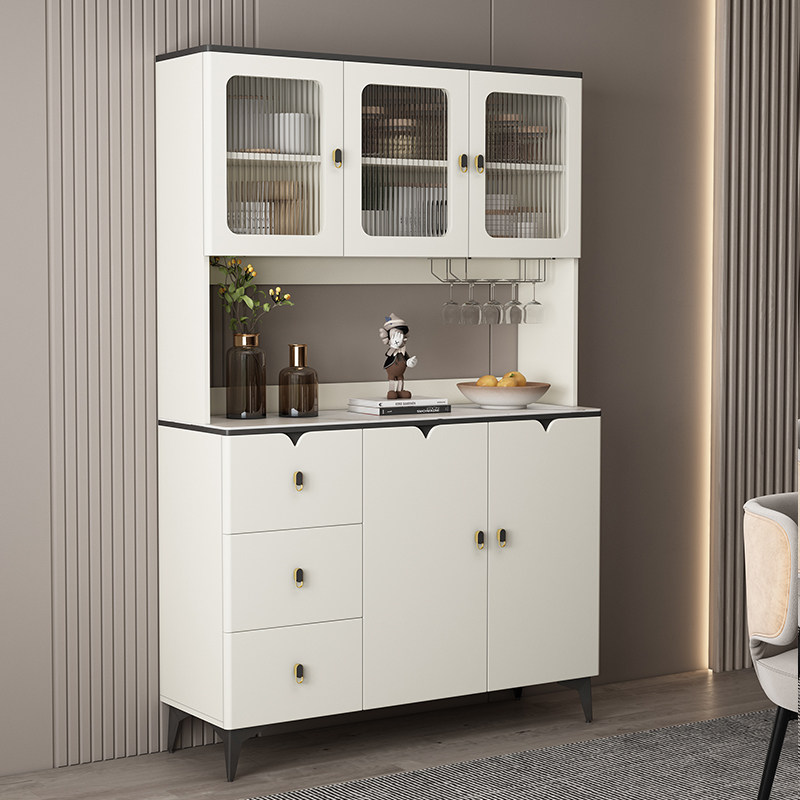 Modern simple wine cabinet, dining cabinet, one wall storage cabinet, light luxury tea cabinet, multi-function double door dining room cabinet