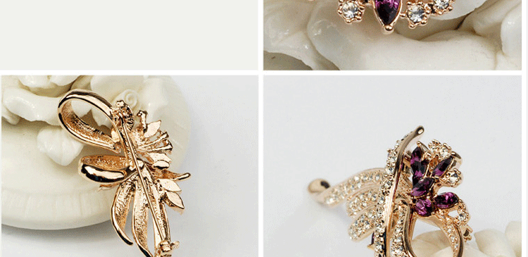 Broche femme en cristal autrichien - Ref 1178504 Image 11