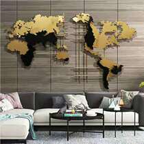 Nordic Light Extravaganza Metal World Map Living Room Genguan Home Wall Creations Decoration Modern Minimalist Wall Accessories