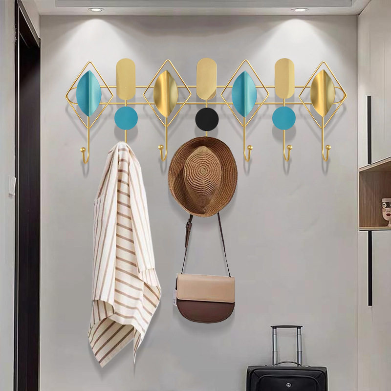 Simple clothes hook door rear porch storage wall clothes hook modern personality plant rack wrought iron creative hanger