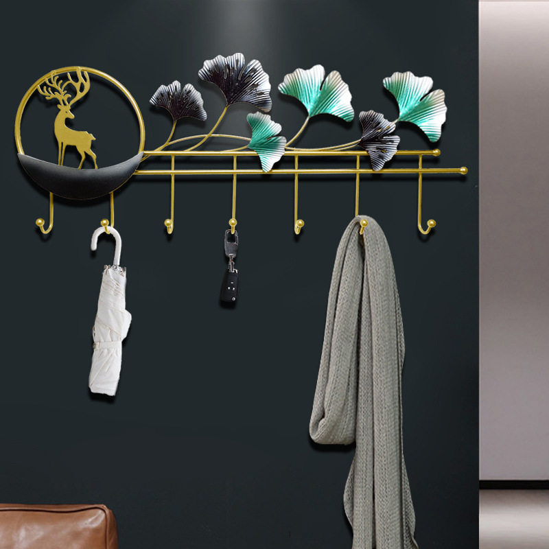 Clothes hook to door, creative porch keyBedroom wall decoration wall-mounted hanging jacket hook