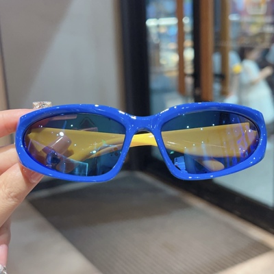 Children's Sunglasses Trendy Cool Boys Glasses for Riding Fashion Street Shooting Model Catwalk Sun Protection UV Protection Baby Glasses — 6