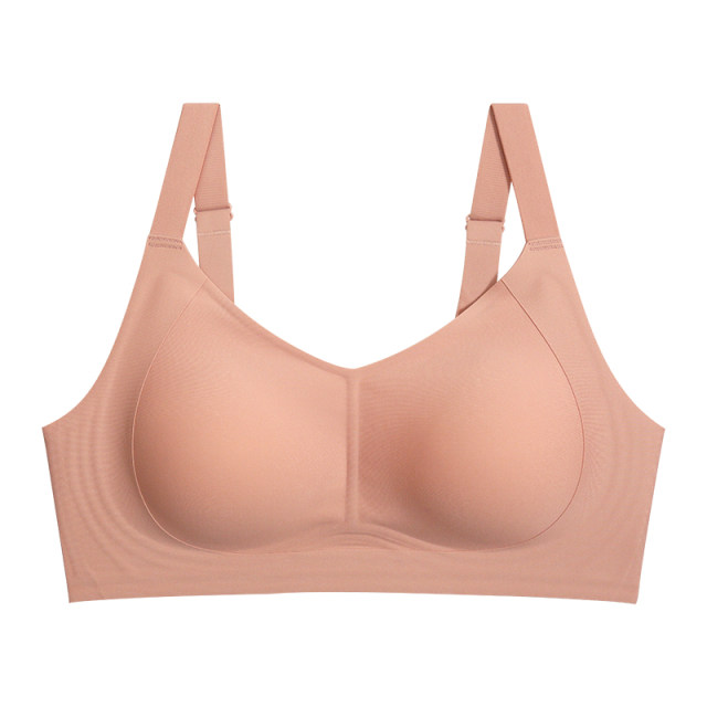 Thin lift-up seamless underwear for women with large breasts to make the breasts appear smaller without wire rings to control the secondary breasts and prevent sagging large size push-up bra