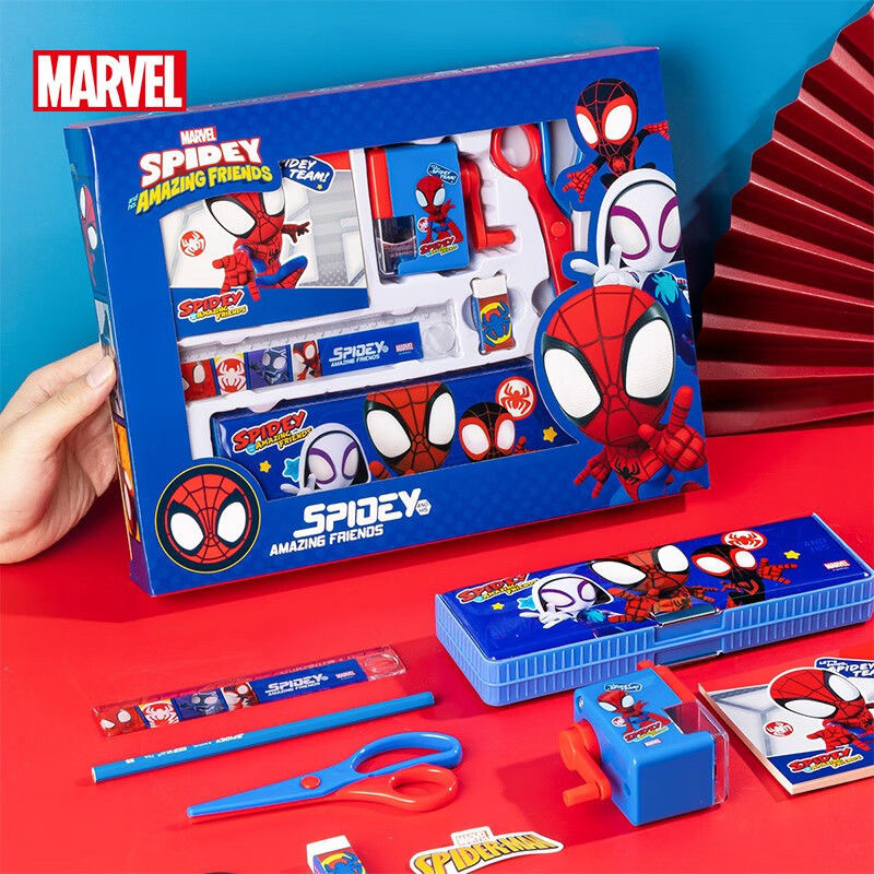 Disney Stationery Gift Box Set Spider-Man Children's Day Frozen Student School Supplies Gift Set Stationery Box Pencil Sharpener Children's Birthday Gift Disney Stationery Gift Box Set Spider-Man Children's Day Frozen Student School Supplies Gift Set Stationery Box Pencil Sharpener Children's Birthday Gift