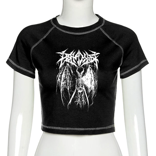 Женская футболка Хараджуку Y2K Crop Top Harajuku Retro Korean