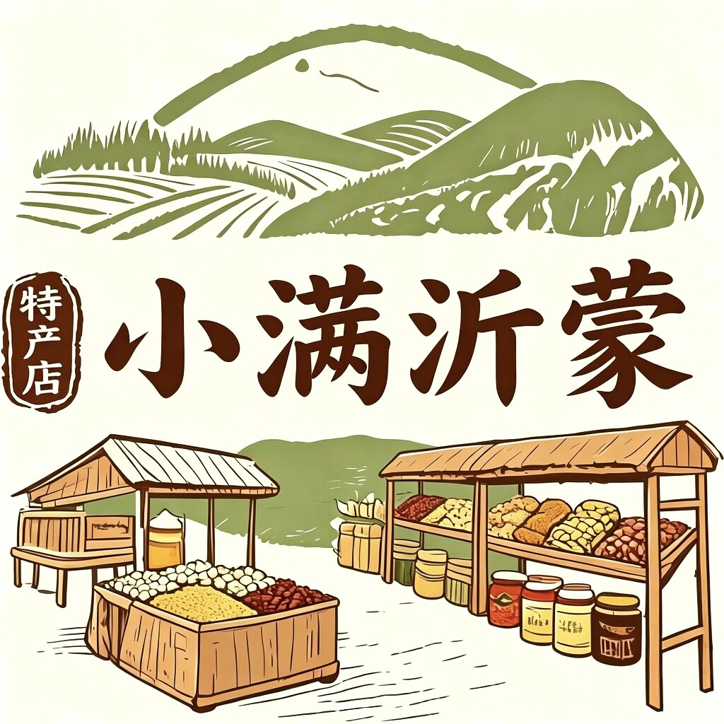 小满沂蒙特产店的LOGO