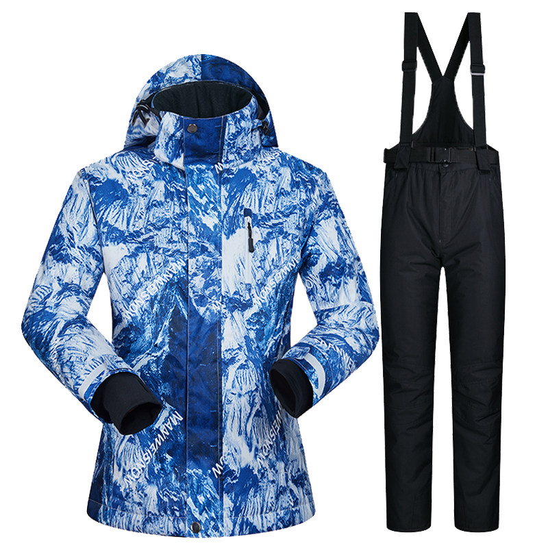 New ski suits for men and women couples Korean large size single and double boards waterproof and breathable large size ski pants thickened