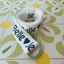 Japanese original letter canvas simple belt for girls