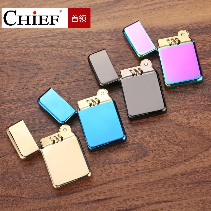 CHIEF chief creative gift ultra-thin ice surface copper kerosene lighter support personality customised engraving lighter