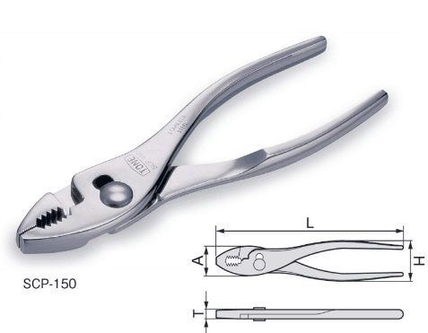 Tone Tone, Japan, stainless steel carp clamp SCP-150 SCP-200
