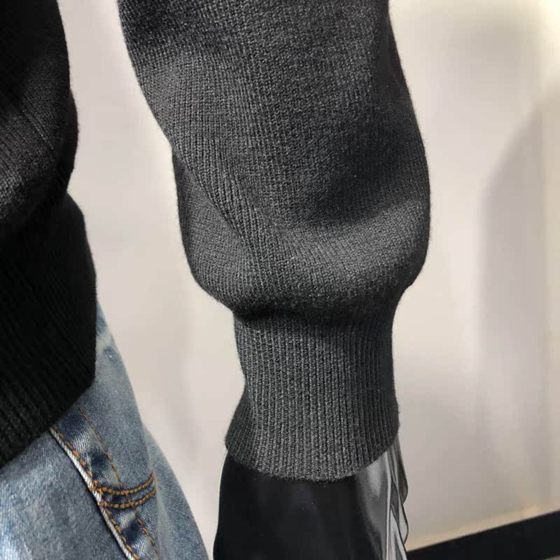 Modillo nam thương hiệu JJ mùa đông cashmere màu rắn dày áo len co giãn cao không phải áo len mềm mại áo len áo khoác gió nam