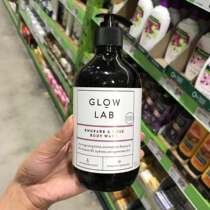 New Zealand GLOWLAB shower gel rose blackcurrant coconut milk 900ml
