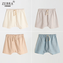 (Discount) Childrens cotton and linen shorts Summer Joker childrens clothing baby linen pants for boys and girls