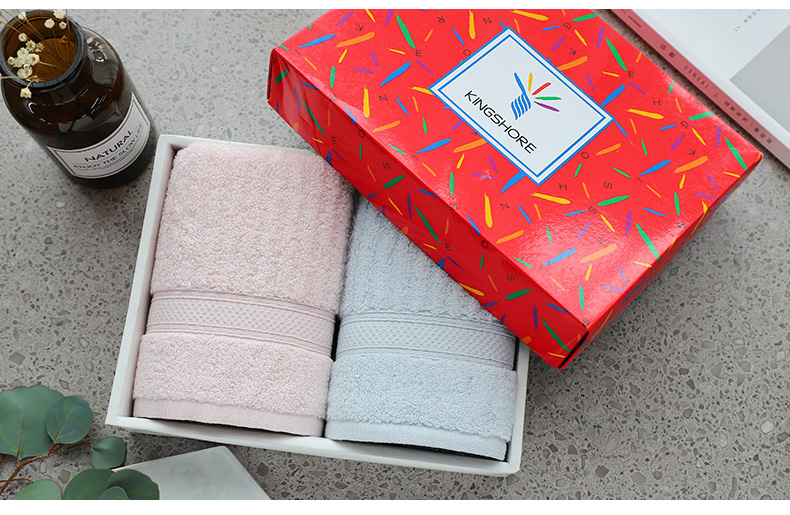 Khăn vàng hộp quà tặng set 2 Pack Cotton dày nam và nữ cặp đôi giặt khăn mềm thấm nước bán buôn - Khăn tắm / áo choàng tắm khăn sợi tre bamboo