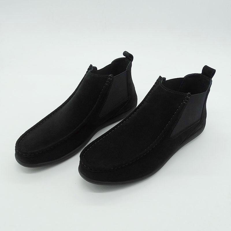 Giày cao gót mùa đông 2019 cho nam cộng với nhung ấm hai đôi giày cotton Bộ da đế bằng da lộn - Giay cao giày sneaker nike