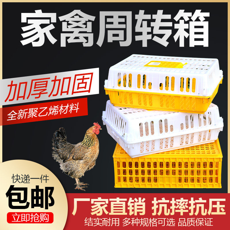 Chicken cage turnover box Plastic chicken cage transport cage Adult chicken and duck turnover cage Poultry turnover box Breeding cage for pigeons and rabbits