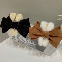 Autumn and winter New personality sweet plush bow grab clip clip back of the head big shark clip hairclip hair accessories women
