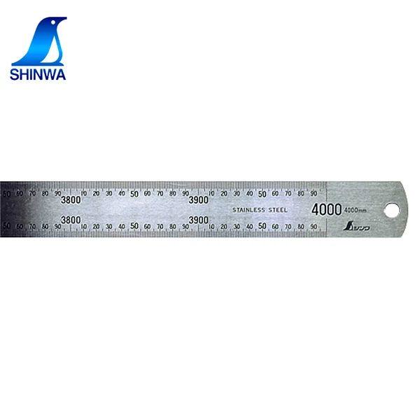 Imported Japanese affinity SHINWA PENGUIN STAINLESS STEEL RULER 13072 THICKENED STEEL SHEET 3m4m5m14079