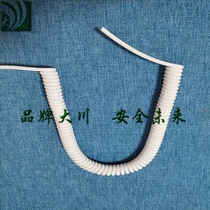 White PU oil resistant wear resistant 2 core 0 3 square PU spring wire 4 mm outer diameter stretch spiral spring wire