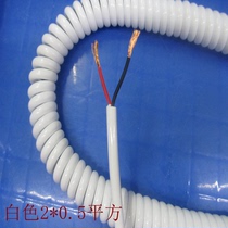 High quality PU spring wire slingbow line spiral curve 2*0 5 black and white below is the stretch length