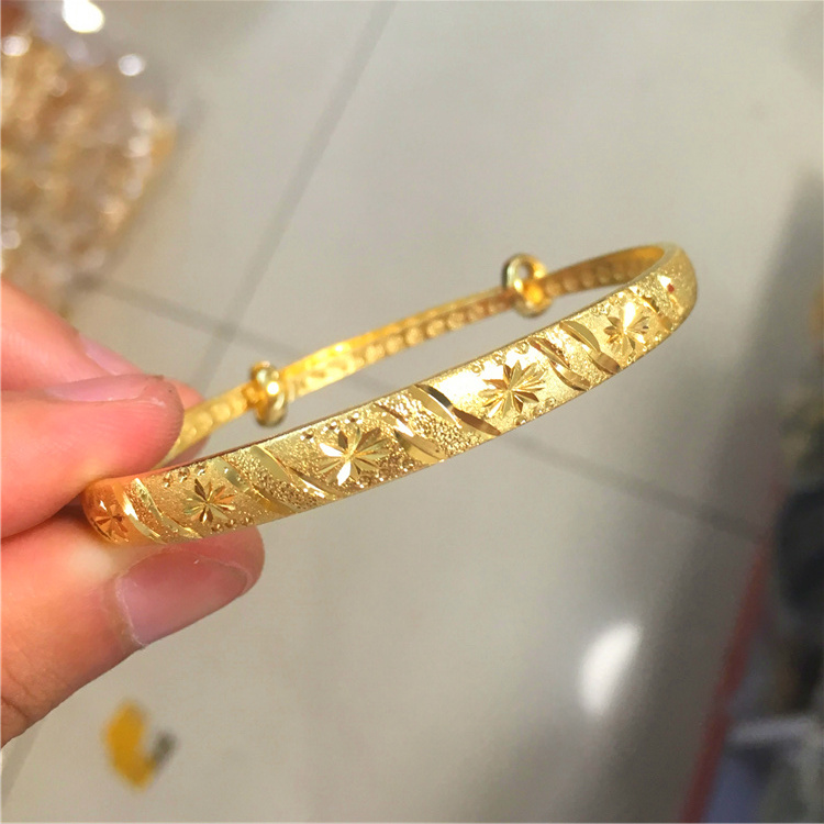 Vàng giả mô phỏng vàng giả lâu ngày không phai vòng đeo tay dây chuyền đồng nữ không phai đồng xu Việt Nam cát vàng trang sức đá aquamarine