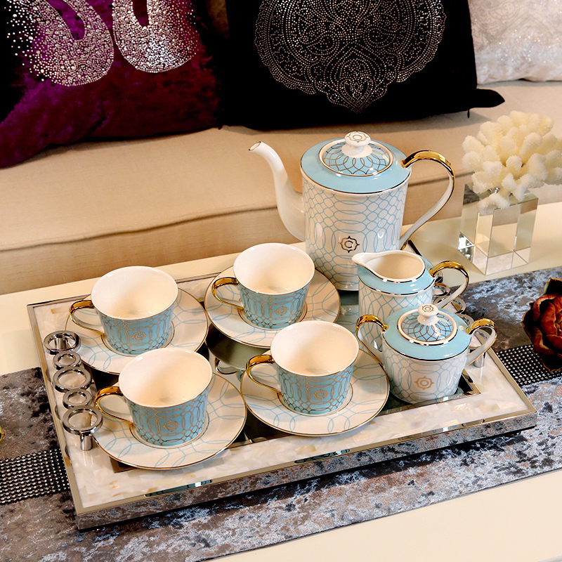 European style small luxury coffee cup set English afternoon tea cup coffee cup cup dish home tray coffee utensils