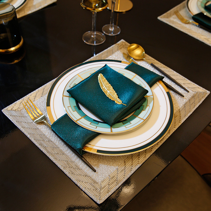 American light luxury tableware suite sample room household European style Western steak Western food plate knife and fork spoon full set