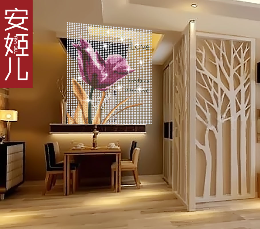 An Ji'er crystal curtain flower pattern door curtain 17 patterns logo custom-made living room porch pattern