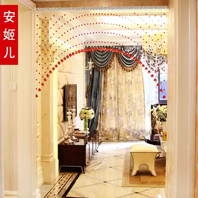 An Jier 17 crystal bead curtain partition window arched door curtain porch decoration living room semi-hanging curtain arched partition door