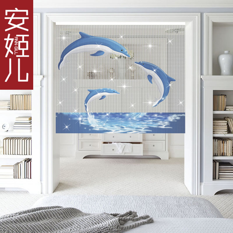 Angel Painted Curtain Dolphin Lover 17 Kinds of Door Curtain Discount Partition DIY Entrance Living Room Curtain Hanging Curtain Study Bead Curtain