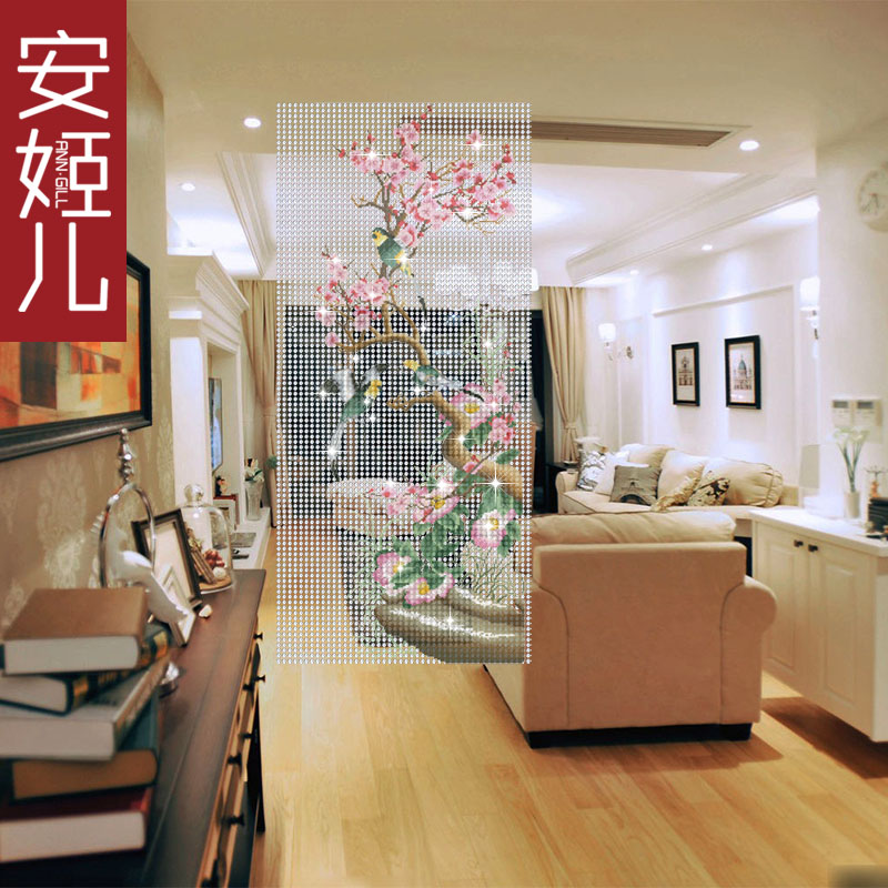 Angelo painting curtain plum orchid bamboo chrysanthemum 17 curtain partition porch DIY living room hanging curtain dressing room discount bead curtain