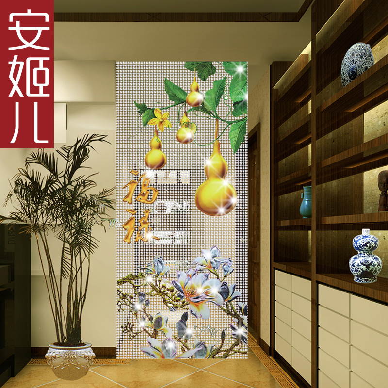 Anjier crystal curtain pattern curtain Door curtain Gourd magnolia living room entrance partition bead curtain 17 beaded curtain