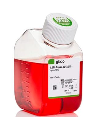 gibco 胰蛋白酶-EDTA (0.25%)，含酚红  500ml 25200072