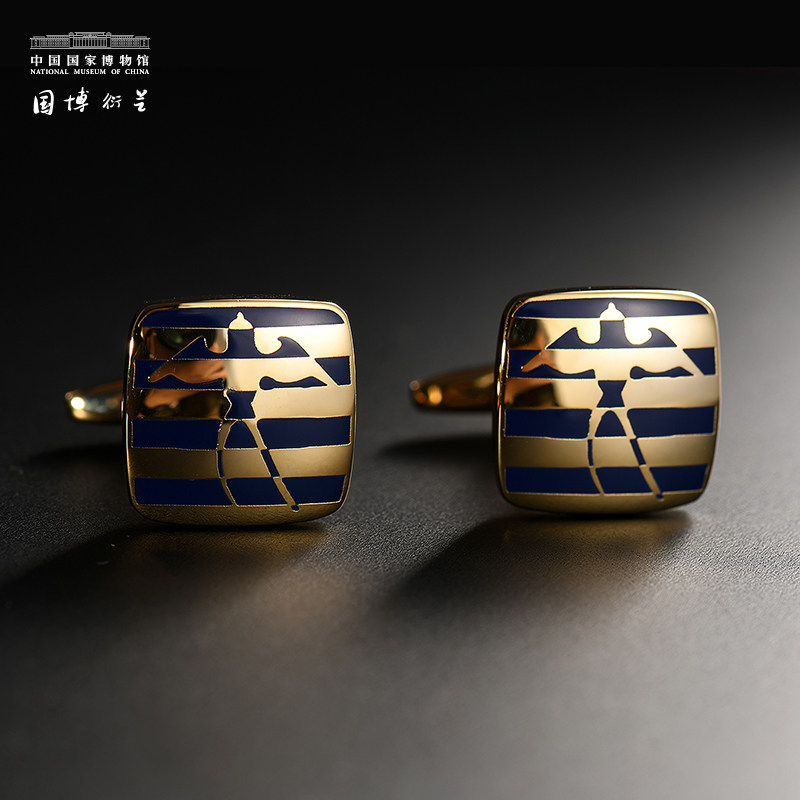 National Museum of China Haiyan River Qingzun Cufflinks Shirt suit Sleeve Nails Male Creative Birthday Gift Tanabata Festival
