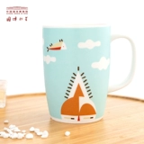 Китайский креативный керамический музей, мультяшная чайная чашка для домашнего использования для влюбленных