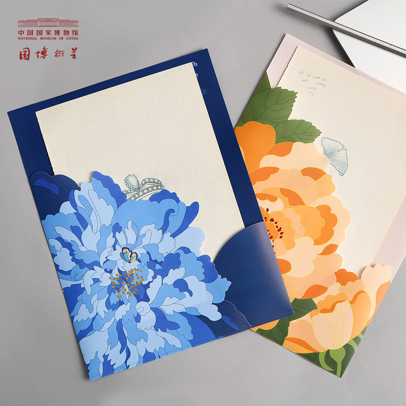Chinese National Museum Four seasons like song folder A4 information clip office supplies Creative student gift museum Wengenesis-Taobao