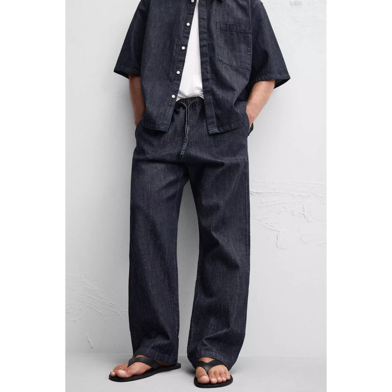 Autumn New Men's Cotton Jogging Pants with Loose Waistband and Casual Fit Jeans 1455305 1455/305 Autumn New Men's Cotton Jogging Pants with Loose Waistband and Casual Fit Jeans 1455305 1455/305