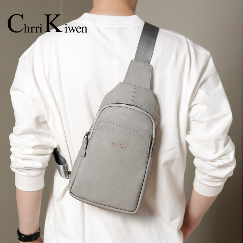 Chrri Kiwen chest bag men's Korean version shoulder bag 2021 new casual small backpack trend sports cross-body bag