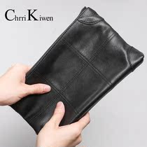 Chrri kiwen handbag male genuine leather leisure large capacity hand holding bag business cow leather hand grabbing bag mens packets