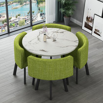 One table and four chairs simple shop reception table and chair combination negotiation table business reception office casual small round table and chairs