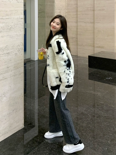 2024 Зимний темперамент молодой норка меховой курт