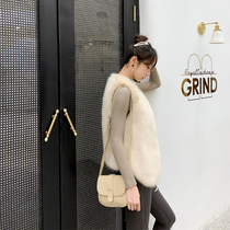 2018 Henning new imitation ferret fur fur straw waistcoat for female winter short style Loose Fox Fur Vest Jacket