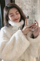Imitation fur coat Jacket Woman Young 2021 Autumn Winter Korean version Long paragraph Loose Thickened Rabbit Fur Leather Buttoned Cashmere Coat