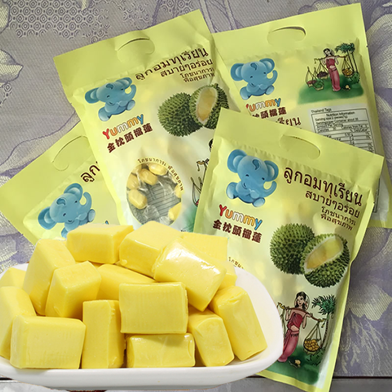 Durian Sugar original Imported Special Grade 400g * 2 bags snacks New Year goods Thai specialite Golden Pillow Special candy Soft Sugar