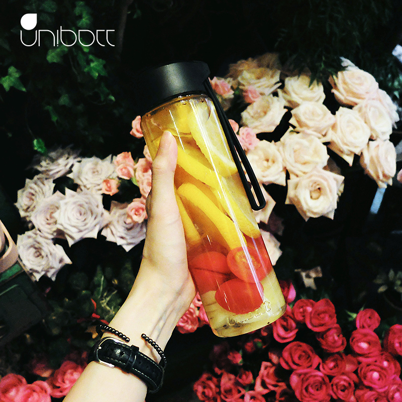 Youdao cold water pot Student water cup Fruit tea cup Plastic female creative trend Portable sports cup Simple accompanying cup