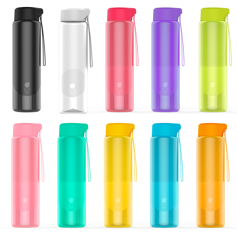 Youdao Spring and summer student sports water cup Plastic portable space cup Straight cup Accompanying cup Drop-resistant creative cup