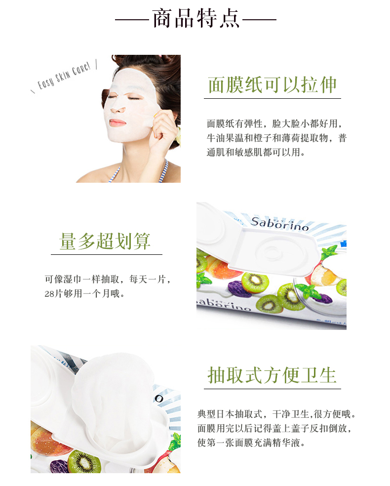 [Bonded] Nhật Bản Matsumoto Kiyoshi BCL Chào buổi sáng 60 giây Mặt nạ giặt lười / Kiwi trắng 28 miếng - Mặt nạ kem trắng da mặt