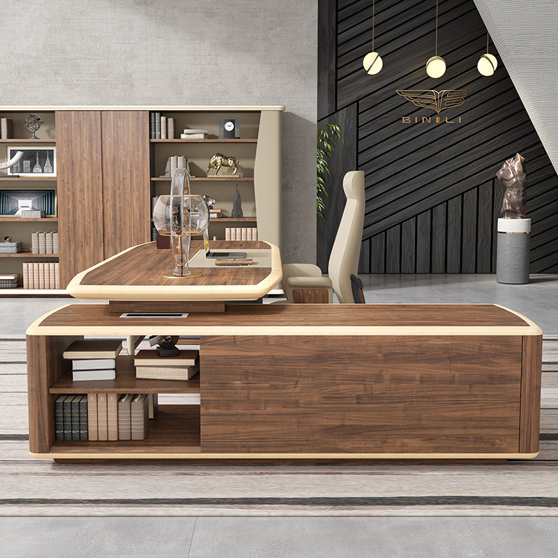 Hammar Binli Smart Class Table Conference Table Owner Modern Simple Luxury Pure Solid Wood Office Sofa Tea Table